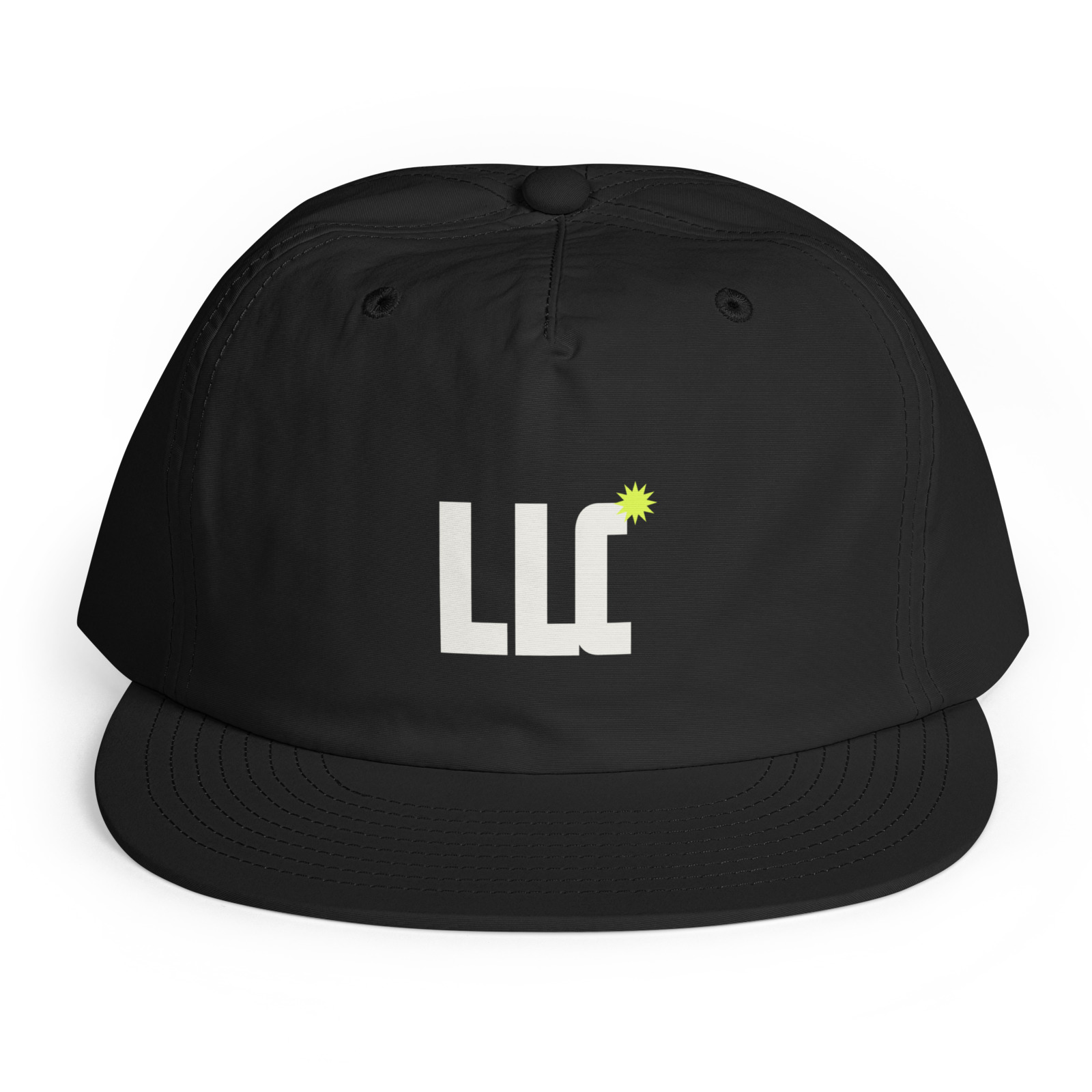 LLC Core Surf Cap, front. Printful product mockup.