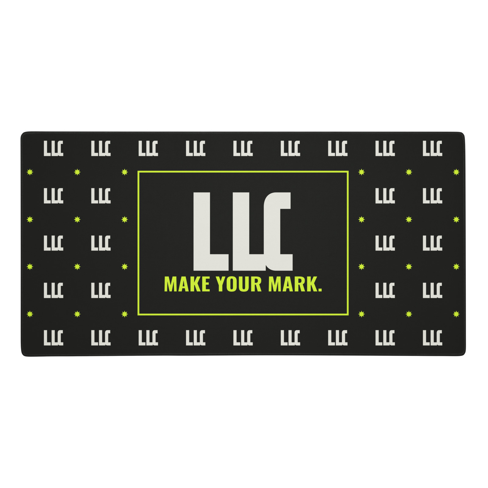 LLC Creator Desk Mat, default. Printful product mockup.