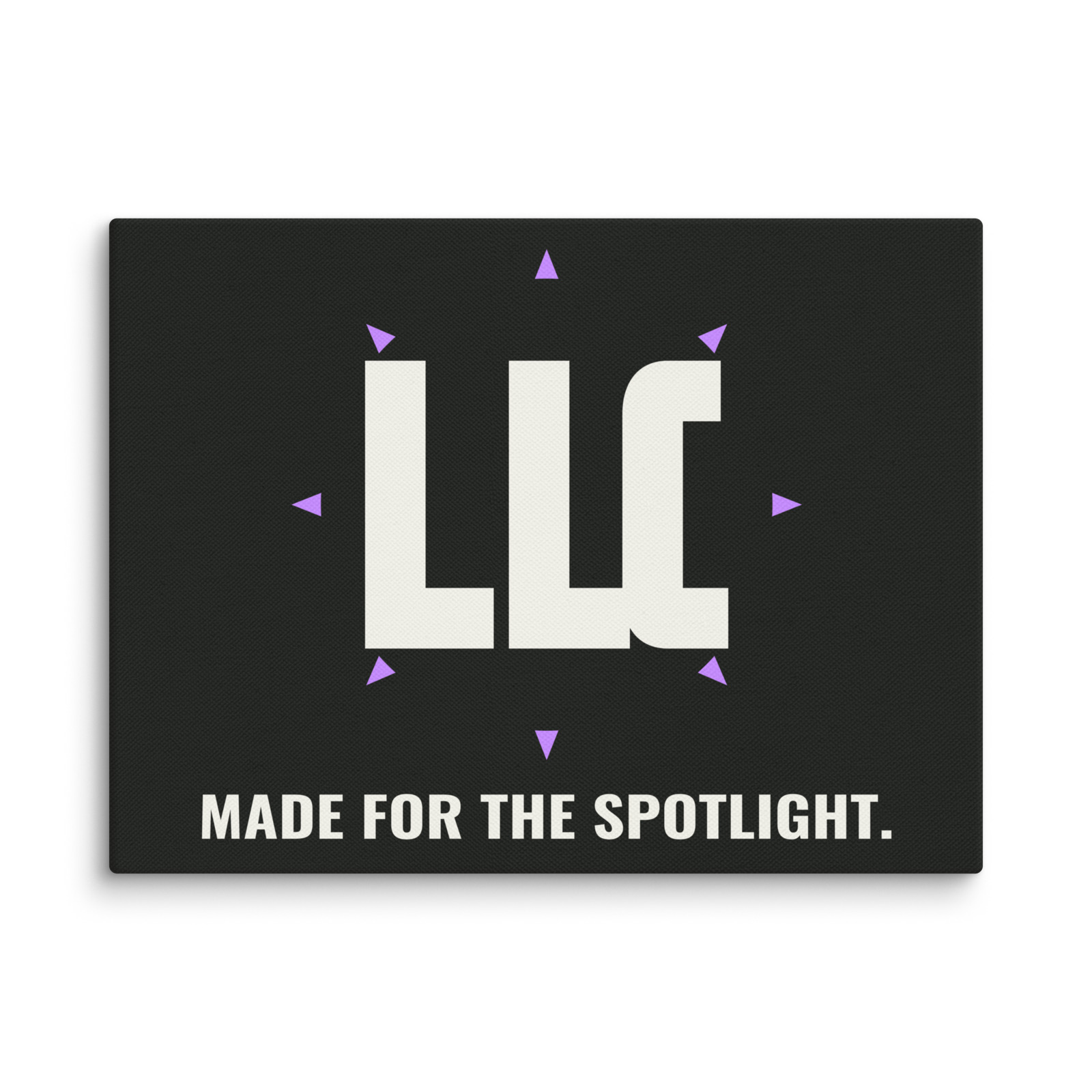 LLC Spotlight Canvas, default. Printful product mockup.