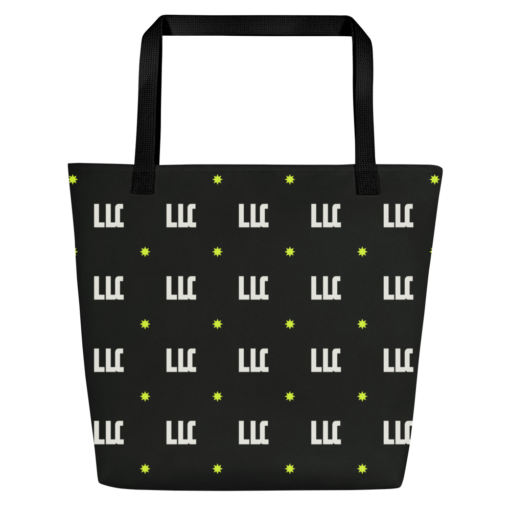 LLC Weekender Beach Bag, default. Printful product mockup.